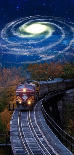 Train and Sky Mobile Photo