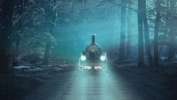 Train in Forest Fantasy Wallpaper