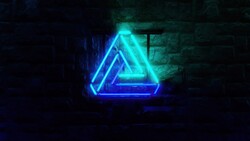 Triangle Neon Glowing