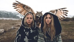 Two Girls With Owl