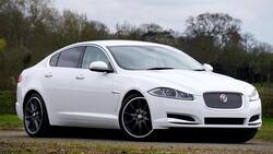 White Jaguar XF Car 5K Wallpaper