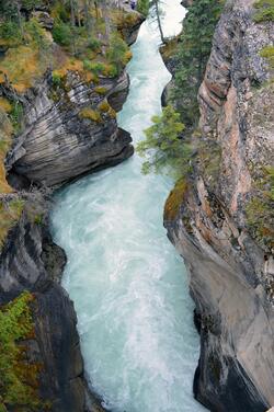 White Water River Between Canyon