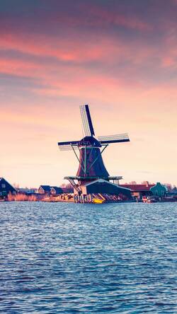 Windmill De Adriaan in Netherlands Photo
