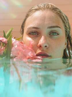 Woman Underwater Image