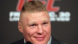 WWE Star Brock Lesnar Smiling Wallpaper