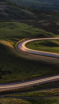 Zig Zag Road Between Nature Photo